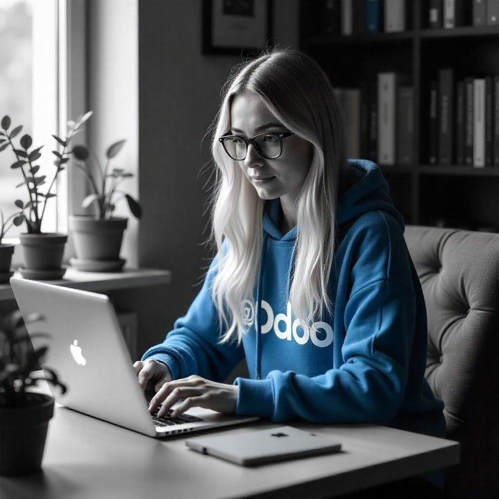 Odoo text and image block