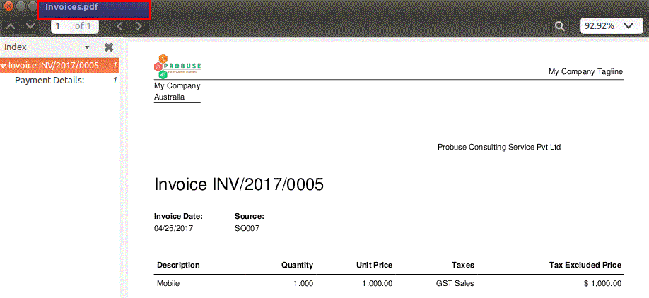 Odoo text and image block