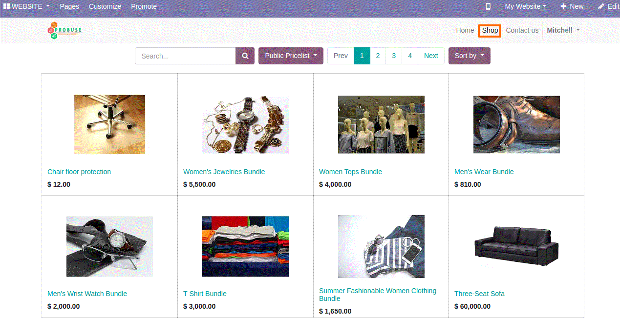 Odoo CMS- Sample image floating